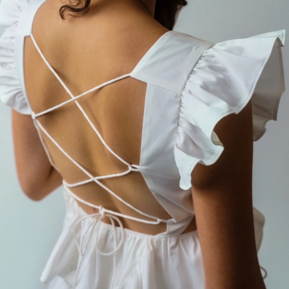 Allina Liu Castell Top in Milk White - Picture 4 of 8